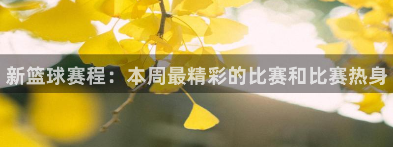 球王会体育登录：新篮球赛程：本周最精彩的比赛和比赛热身